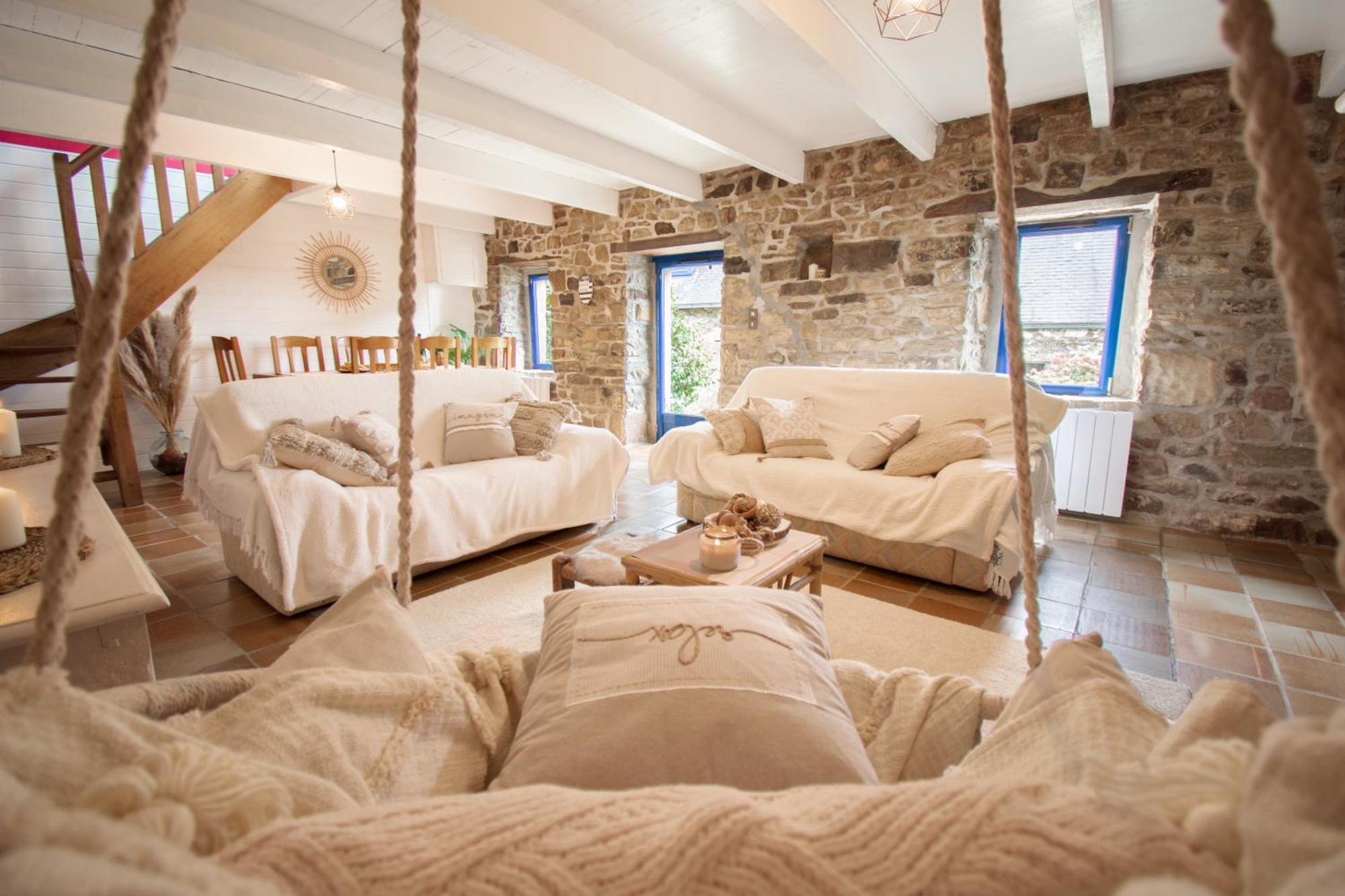 Ti Vaen I Maison Traditionnelle Bretonne & Sauna Lanvéoc 외부 사진